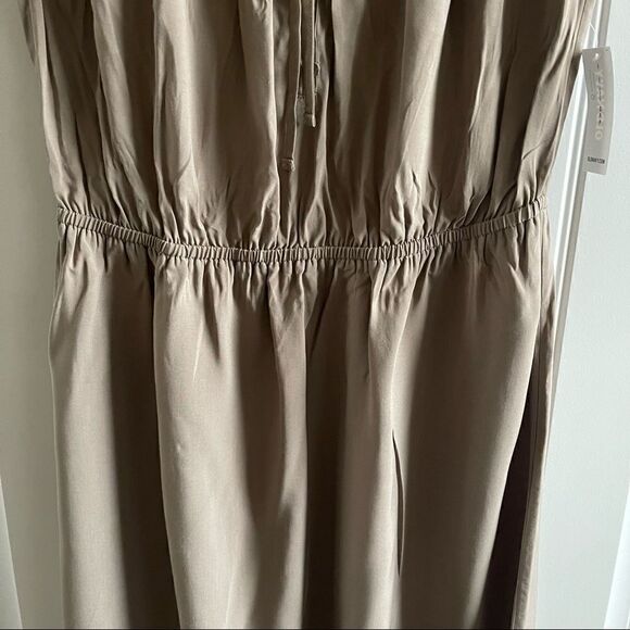 Old Navy Women’s Tan Short Sleeve V Neck Midi Dress; SZ S; BNWT - Picture 8 of 9